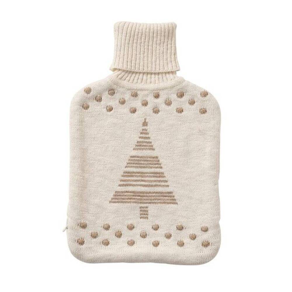 Boltze Baumwollbezug für Wärmflasche, 35 x 21 cm, beige - Baumwolle Festliche Dekoration