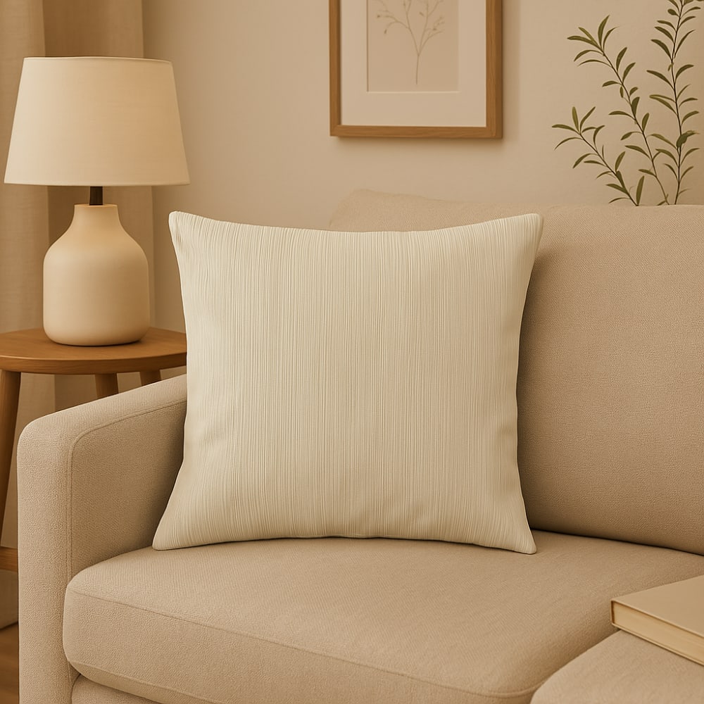 Housse de coussin décorative blanche crème h40 — vue 3