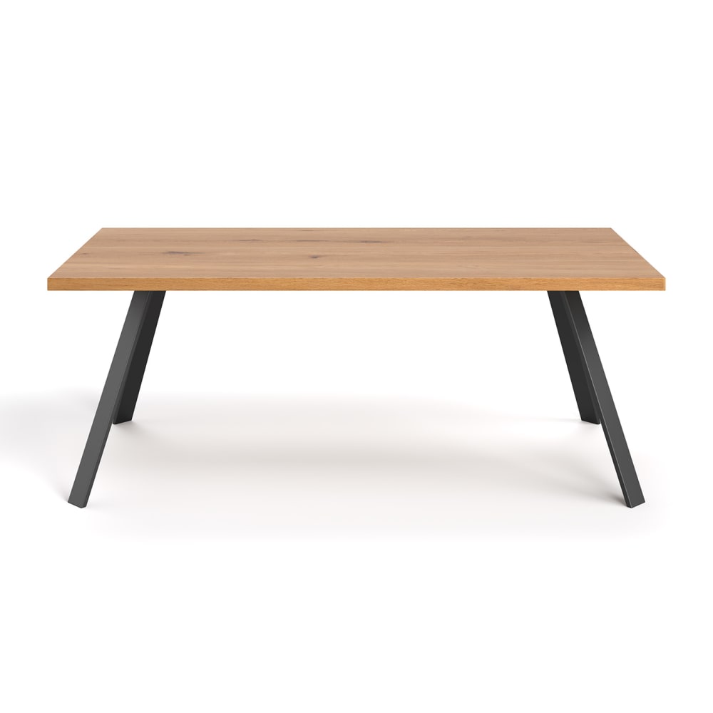 Danzz Eichentisch mit Metallbeinen 120x90 cm Braun Holz