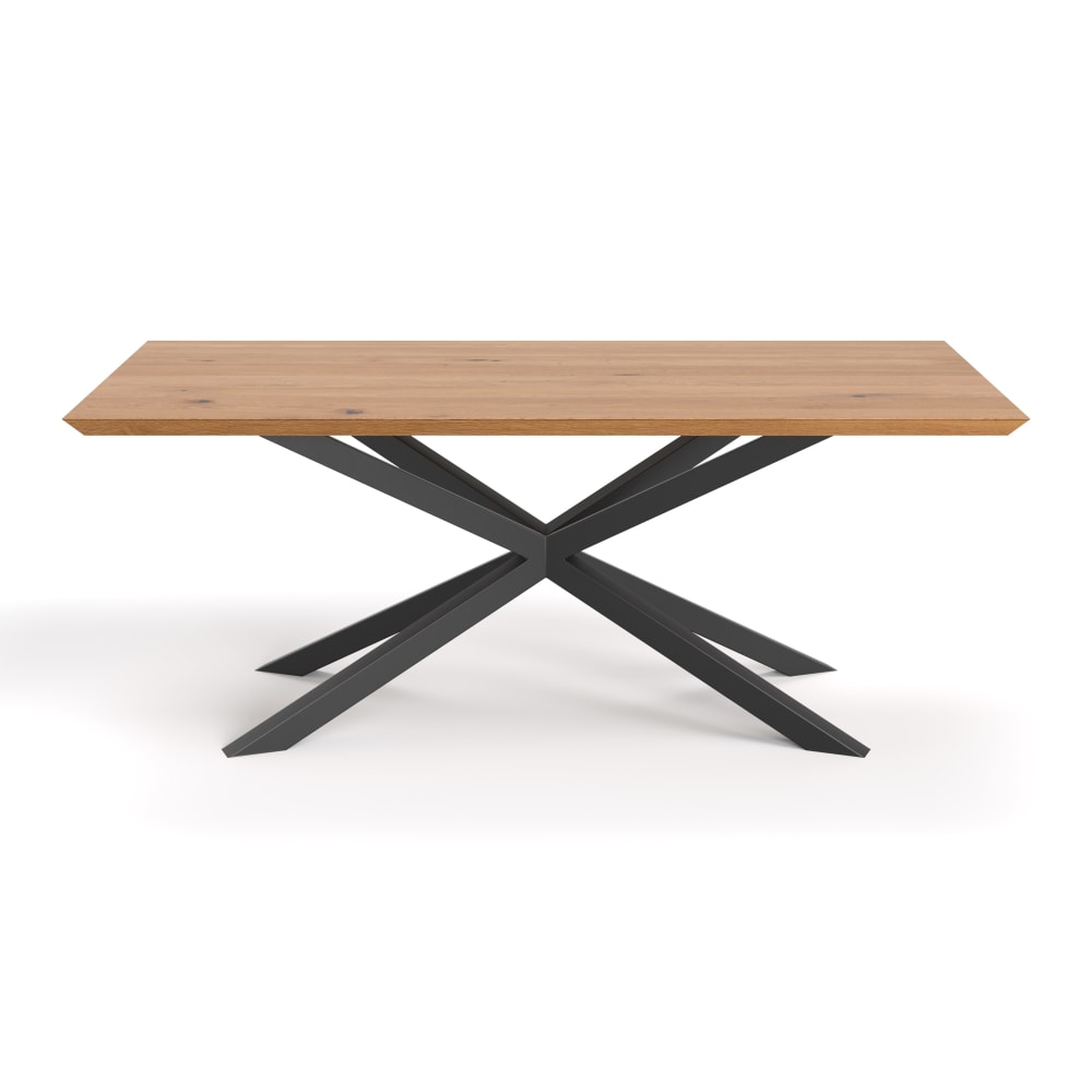 Danzz Eichentisch mit Metallbeinen 220x90 cm Braun Holz