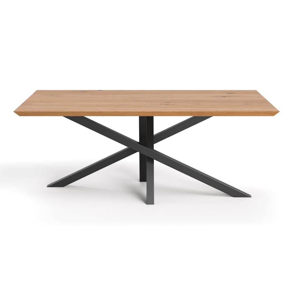 Danzz Eichentisch mit Metallbeinen 180x100 cm Braun Holz