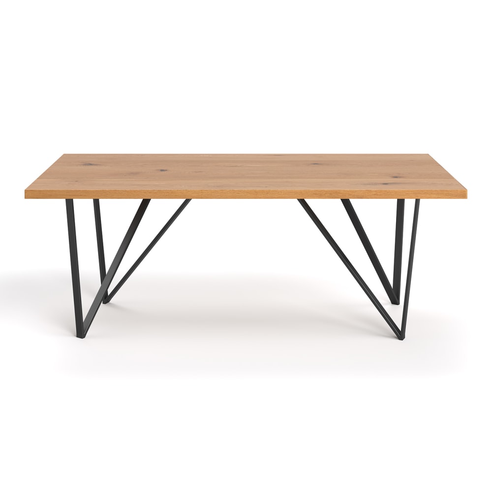 Danzz Eichentisch mit Metallbeinen 220x100 cm Braun Holz