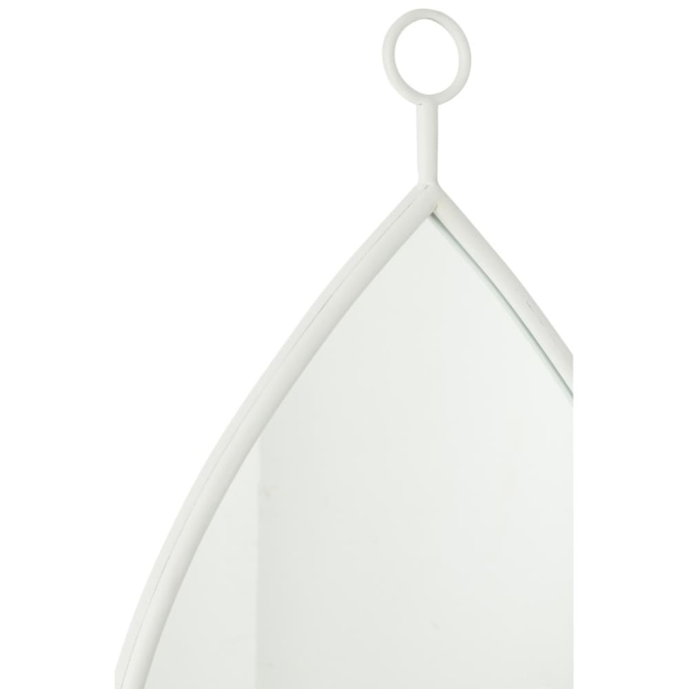 Miroir suspendu bord métal blanc 45x74.5cm - Maisons du Monde