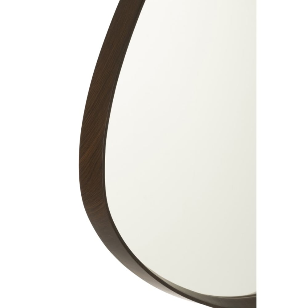 Miroir irrégulier bord en bois marron 70x61cm - Maisons du Monde
