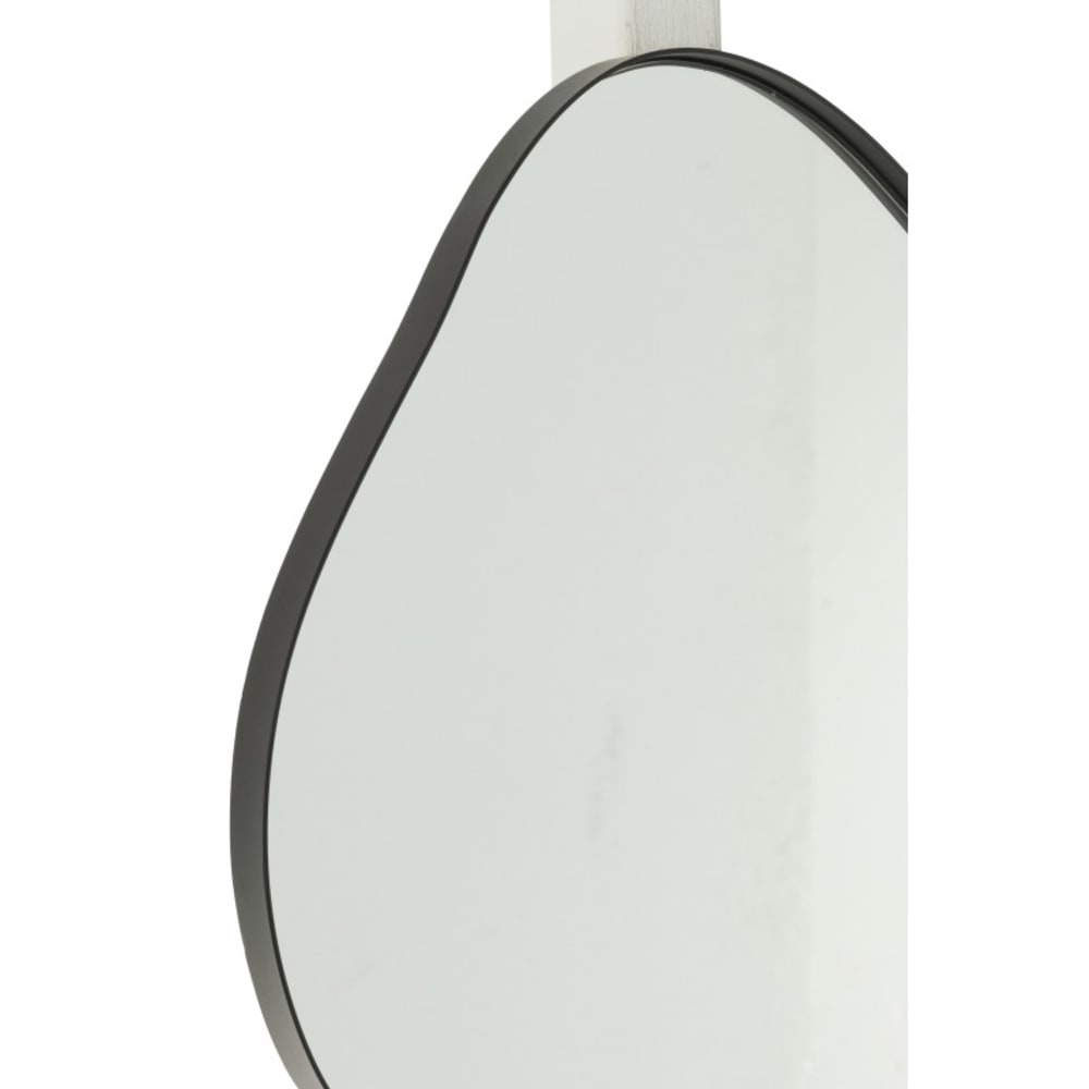 Miroir irrégulier bord en métal noir 41x29 cm - Maisons du Monde