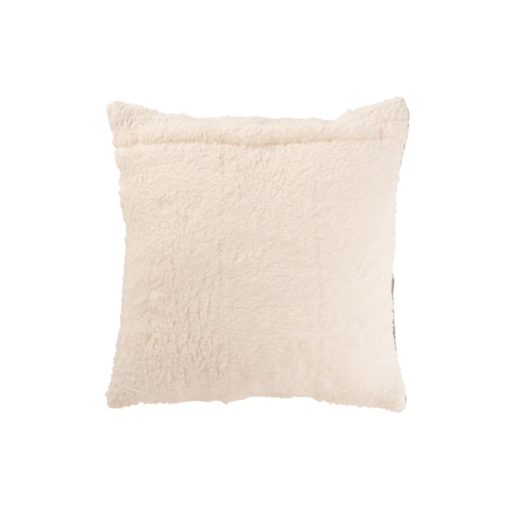 Coussin carré à lignes en coton marron 45x45x12 cm - Maisons du Monde