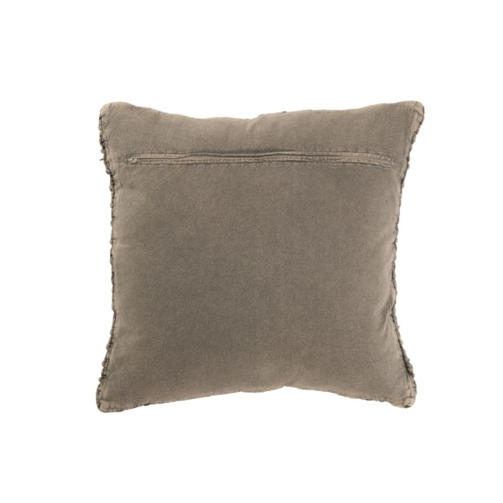 Coussin carré en coton gris 50x50x12 cm - Maisons du Monde