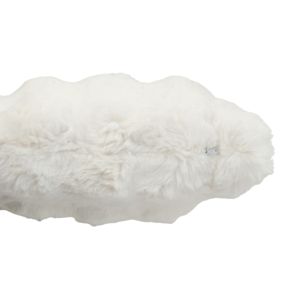 Coussin carré en polyester blanc 45x45x18 cm - Maisons du Monde