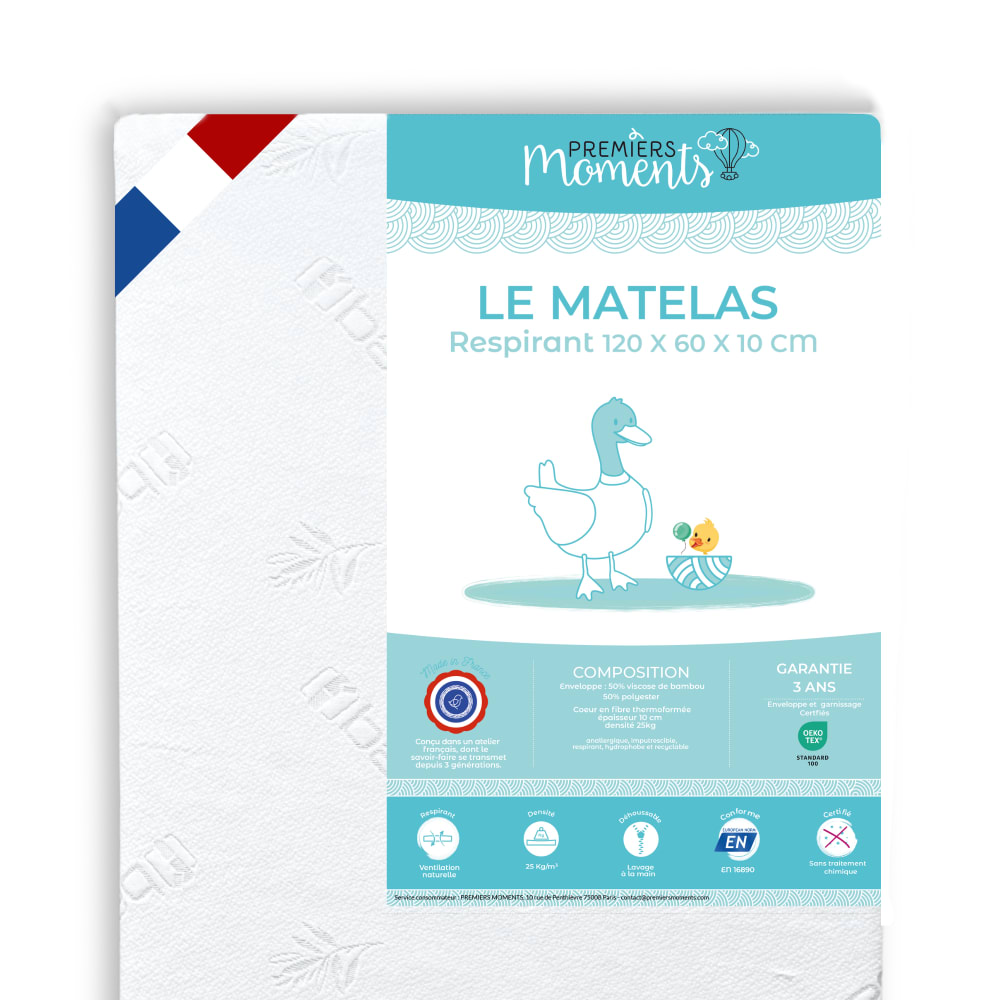 Matelas respirant 60x120 cm