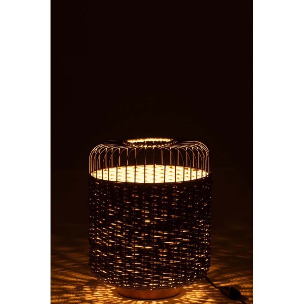 Lampe à poser en métal et fibre verte 27x27x34.5 cm — vue 4
