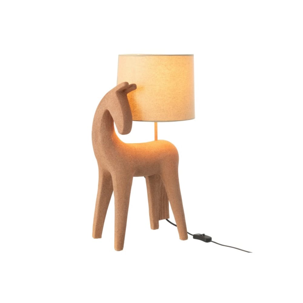 Lampe cheval en résine marron 32x23.5x56 cm — vue 3