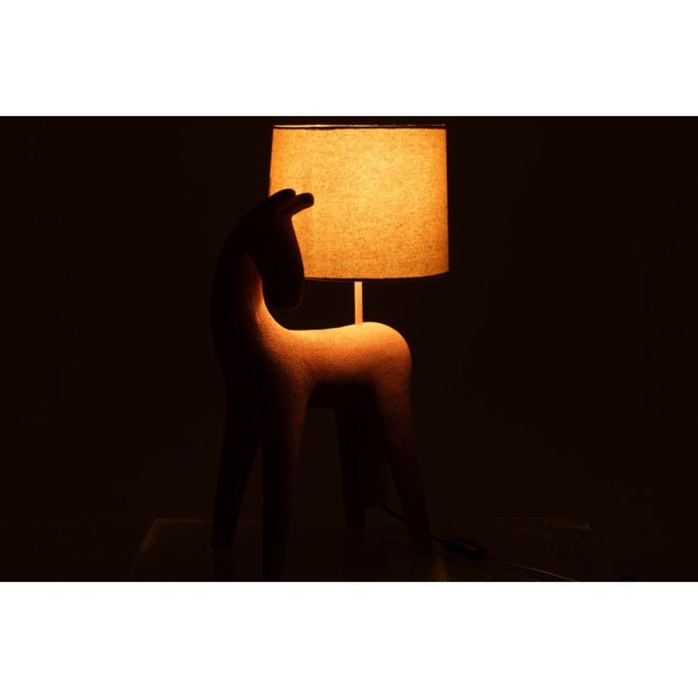 Lampe cheval en résine marron 32x23.5x56 cm — vue 4