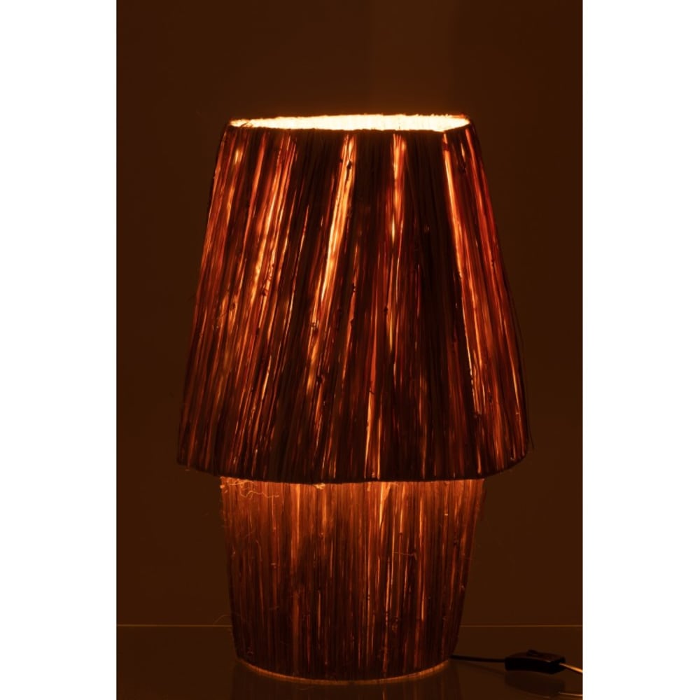 Lampe en zostère beige 36x36x53 cm — vue 3