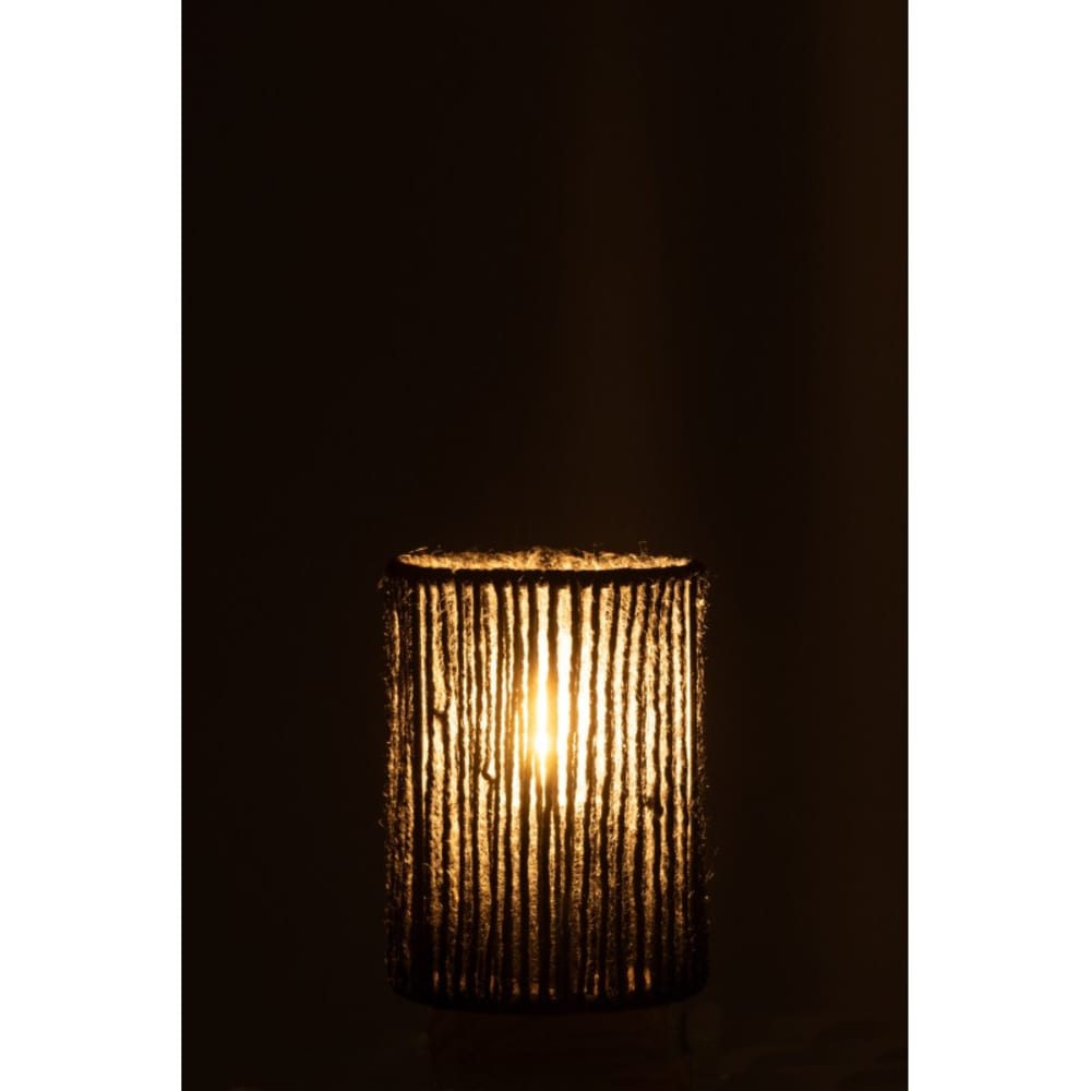 Lampe led en métal noir 10.5x10.5x16 cm - Maisons du Monde