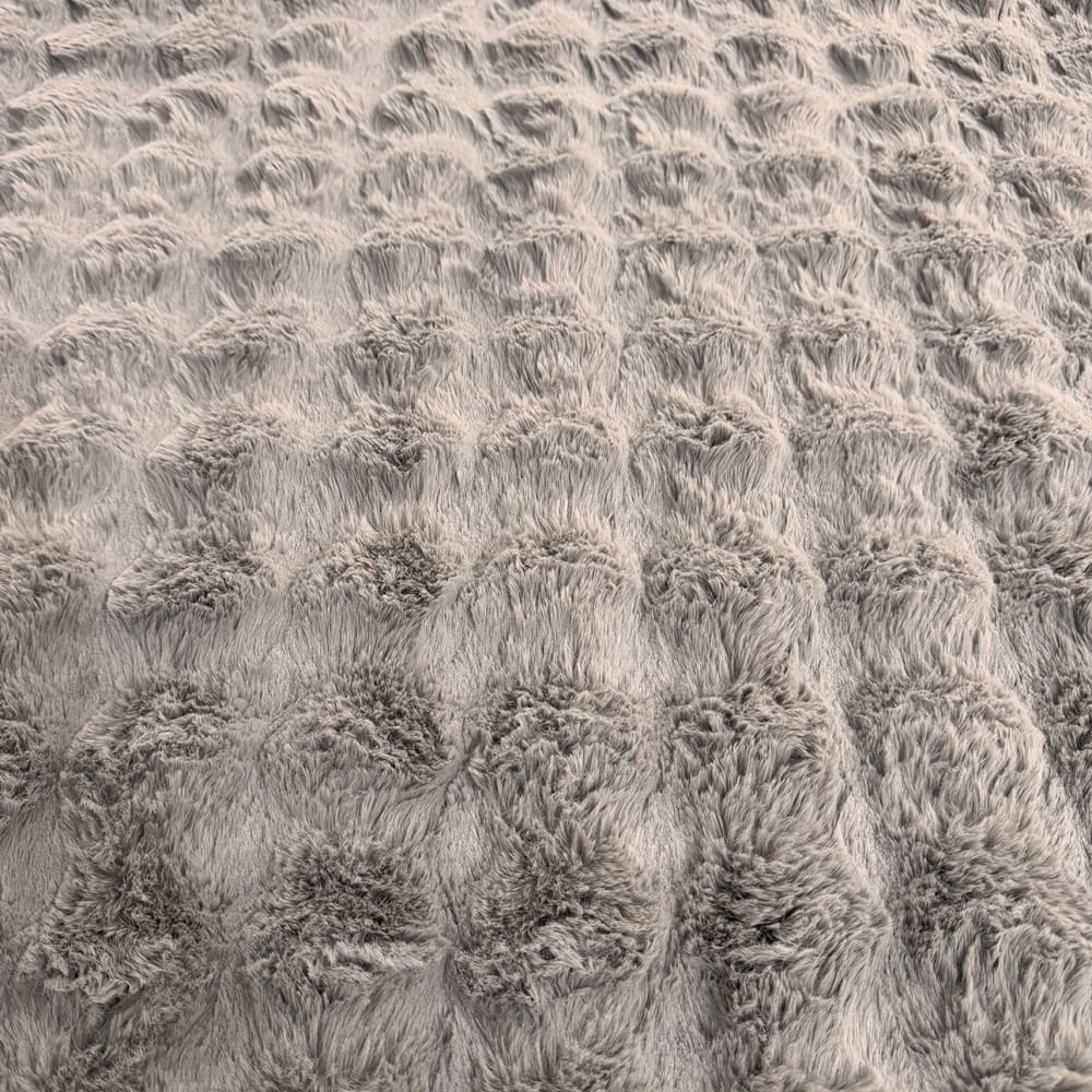 Tapis doux anthracite aspect bulles - 80x150 — vue 4
