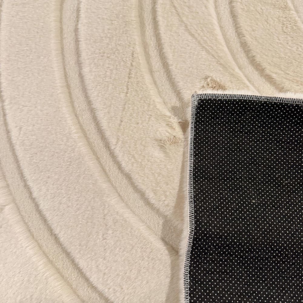 Tapis doux beige, motif arc - 160x230 — vue 4
