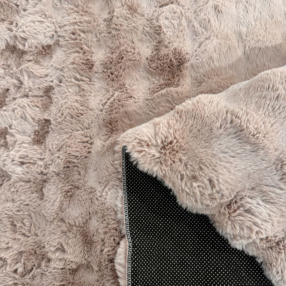 Tapis doux rose aspect bulles - 160x230 — vue 4