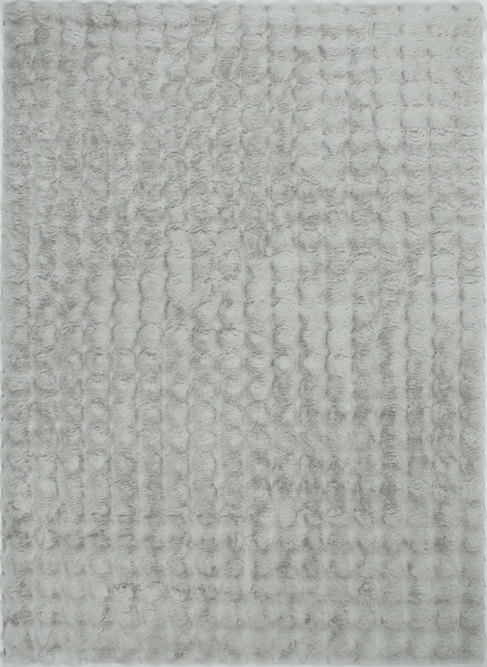 Tapis doux gris aspect bulles - 80x150
