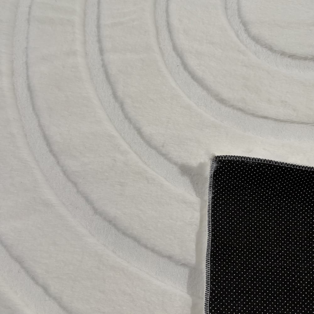 Tapis doux blanc, motif arc - 80x150 — vue 4