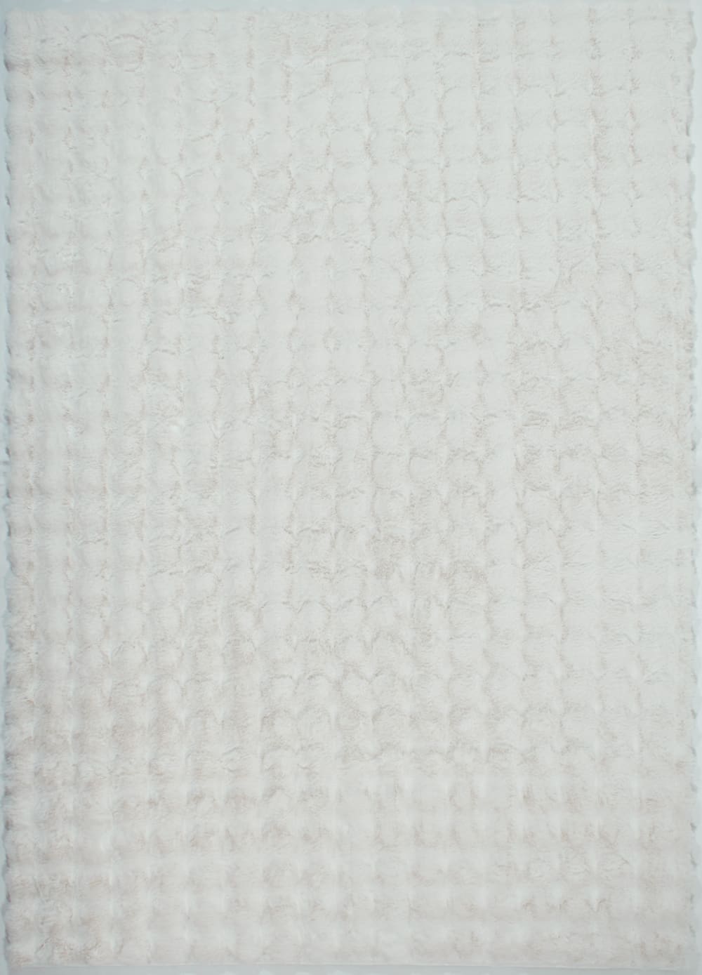 Tapis doux blanc aspect bulles - 80x150
