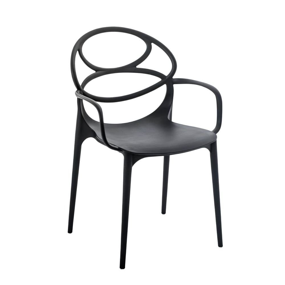 Siediti Fuori e Dentro 4er-Set Stühle Kunstharz mit Glasfaser Schwarz style modern Schwarz