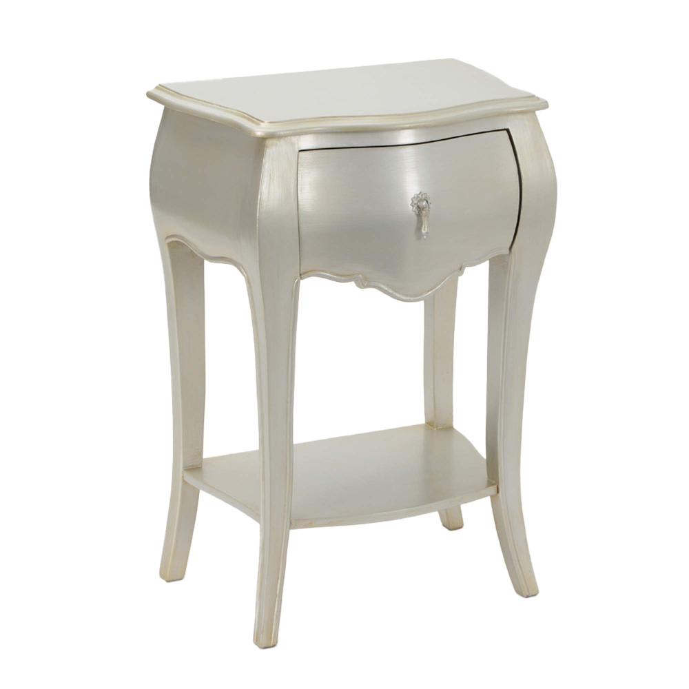 Chevet 1 tiroir  murano argent / métallique en bois