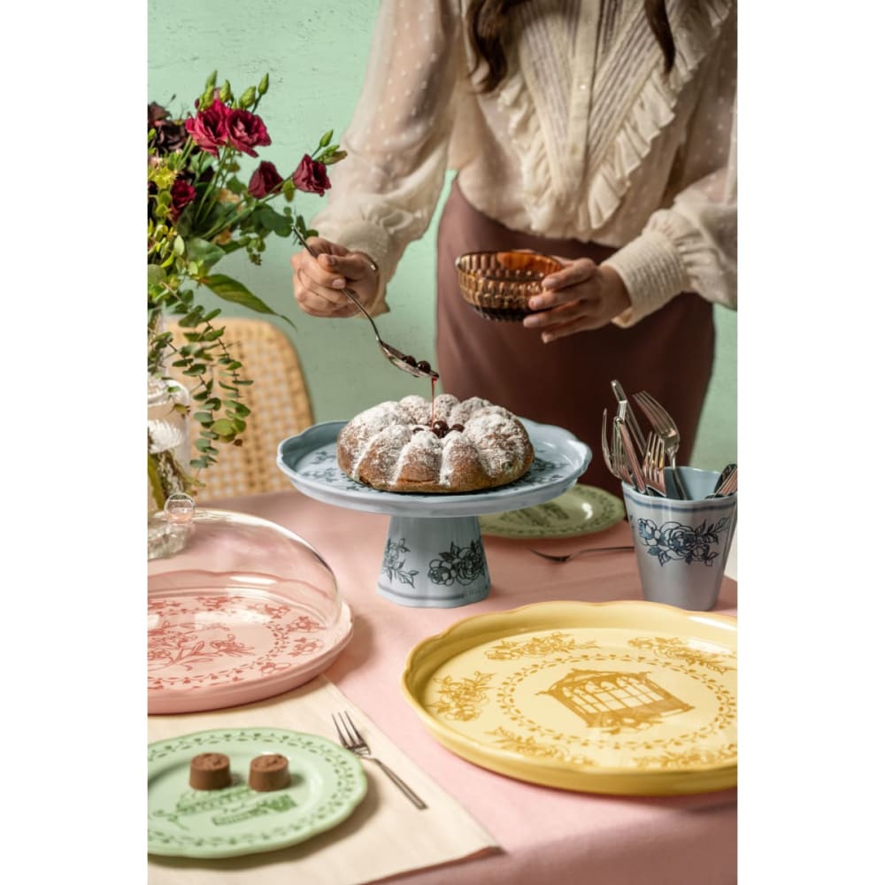 Présentoir à gâteau avec cloche en mélaminé bleu 30,4 cm - Maisons du Monde