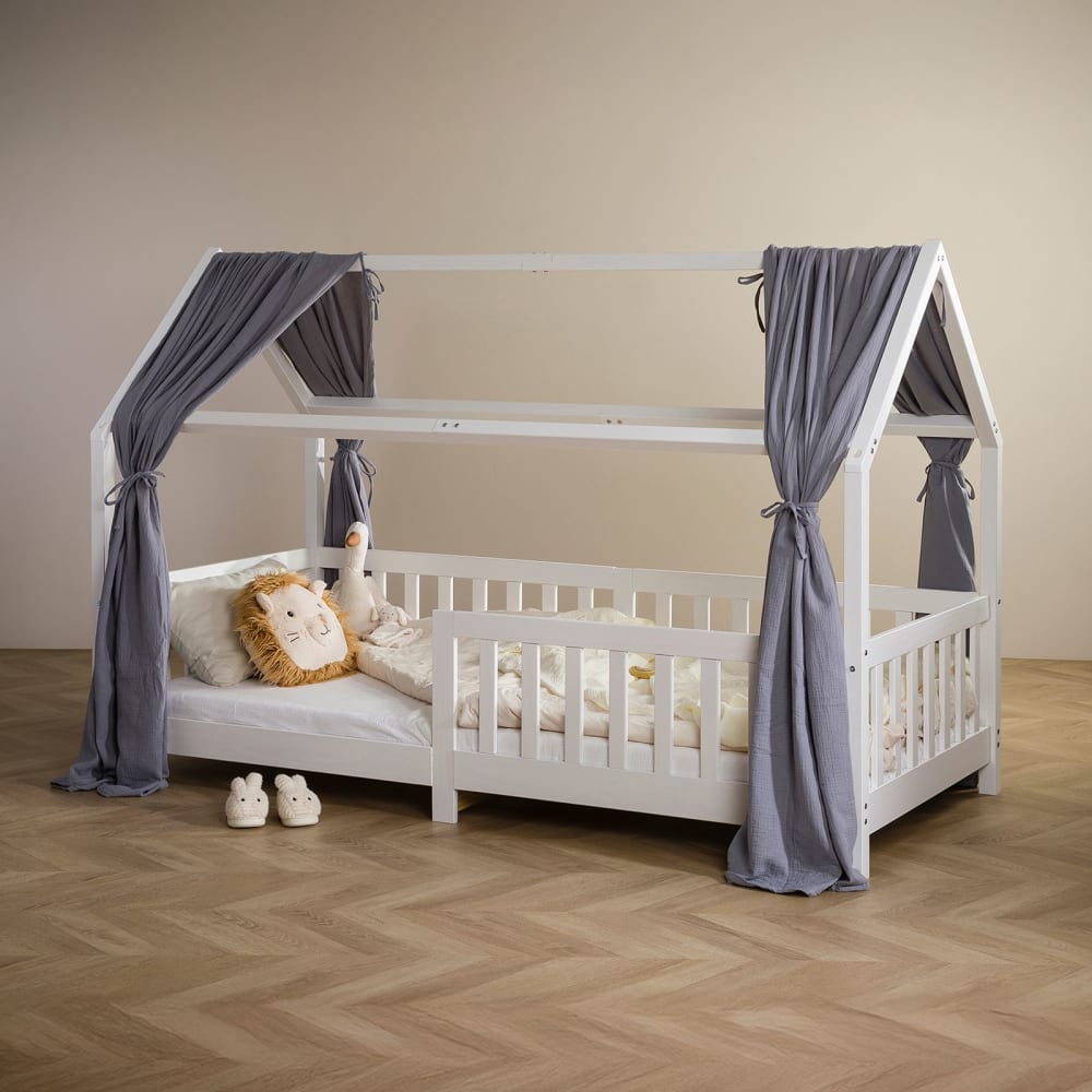 Hausbett-Himmel aus 100 % Baumwolle, grau - Maisons Du Monde