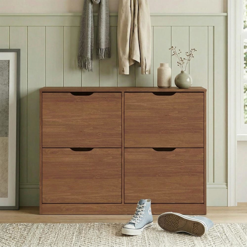 Schuhkipper mit 2x2 Kipper aus Kiefer, Kastanie - Maisons Du