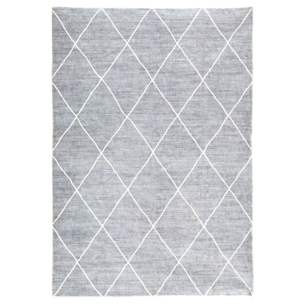 IDIMEX Teppich waschbar mit Rautenmuster, grau style industrial - Pes - Polyester