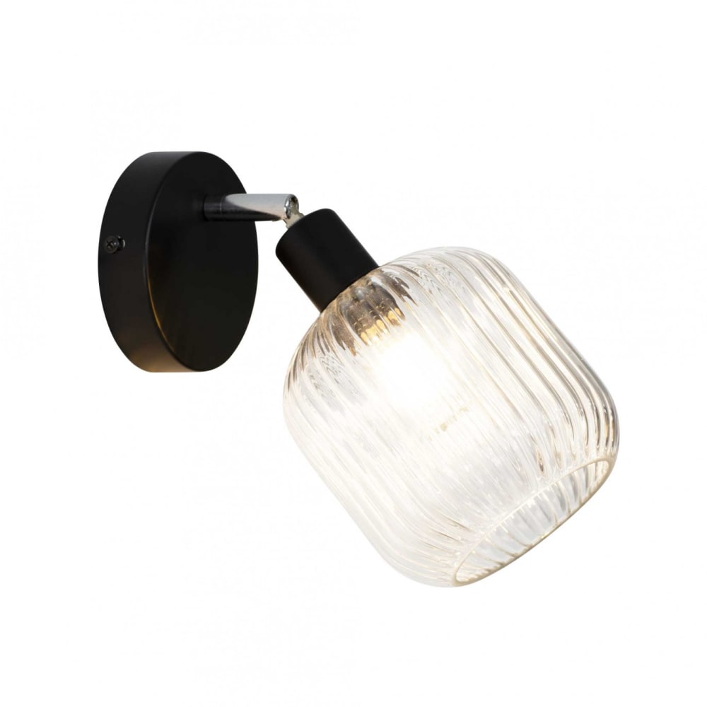 Applique murale en verre transparent