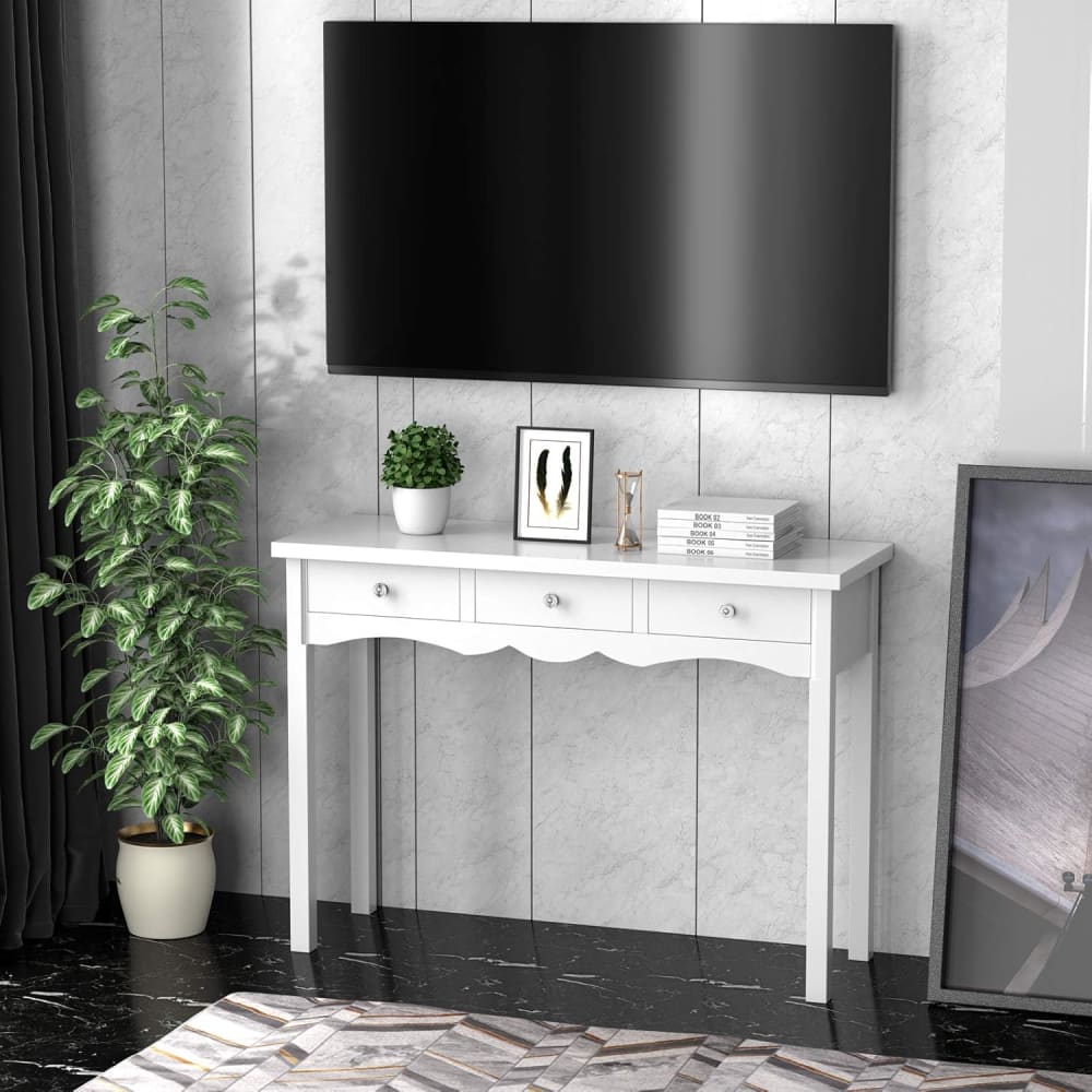 Table console avec 3 tiroirs 100 x 32 x 75cm - Maisons du Monde
