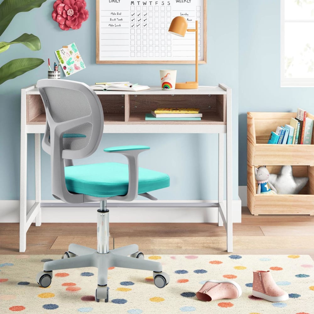 Chaise de Bureau pour enfant verte hauteur régable 43-55 cm