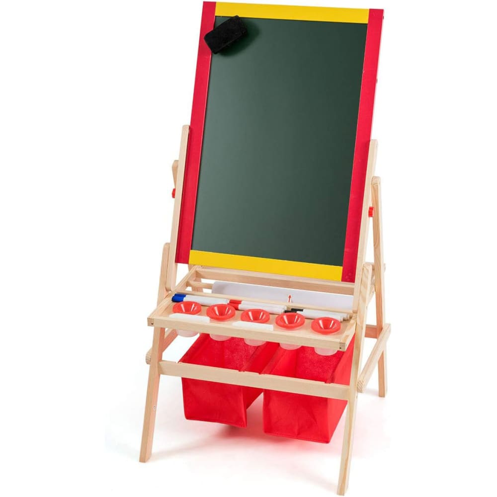 Giantex Staffelei aus Kiefernholz 60,5 x 55 x 124,5 cm, Bunt Mehrfarbig Kinder