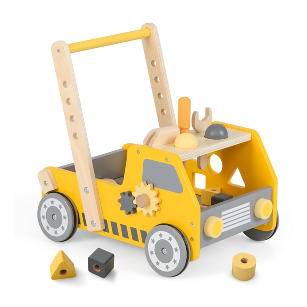 Giantex Lauflernwagen aus Holz 41 x 31 x 42 cm, Gelb GELB HOLZ Baby