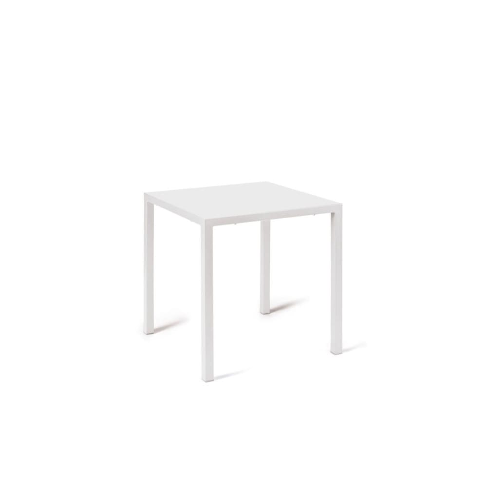 Table+en+metal+blanc+80x80+cm,+empilable