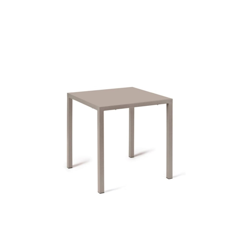 Table+en+metal+gris+tourterelle+70x70+cm,+empilable