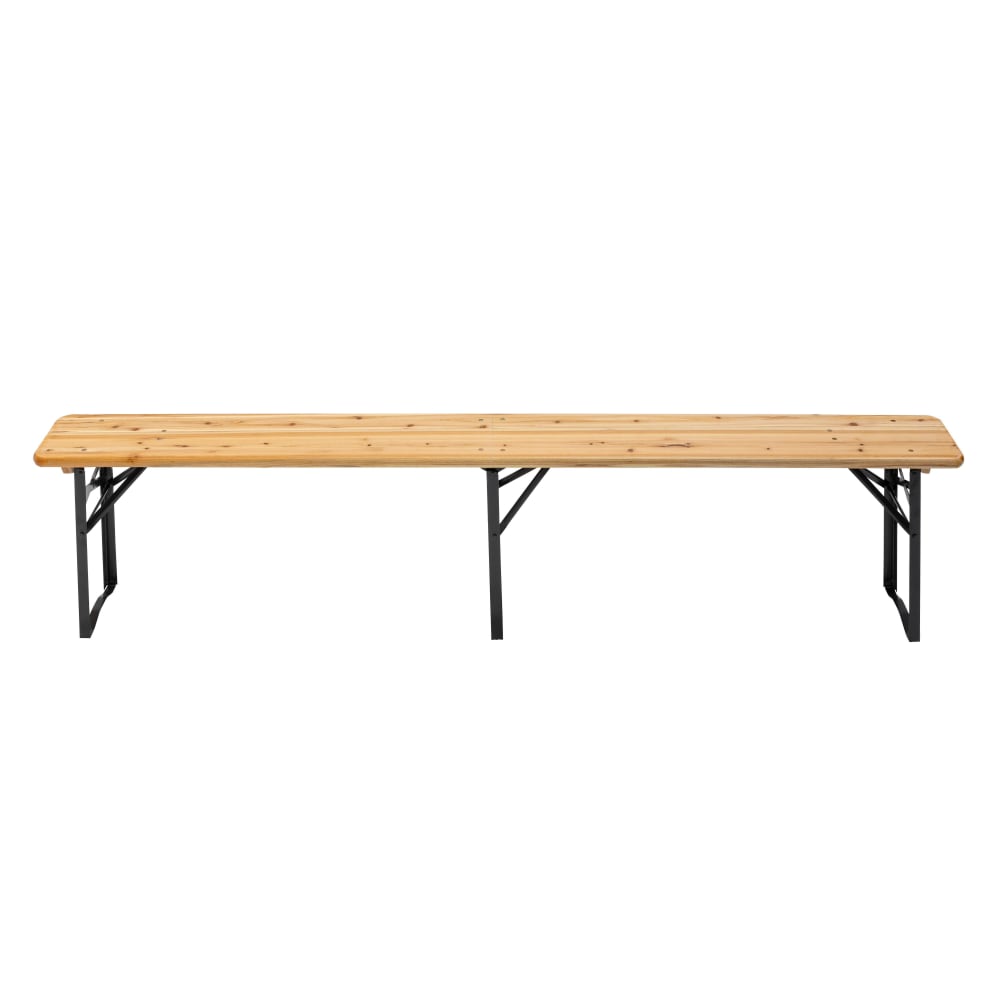 Lot de 2 bancs brasserie en bois pliants 218 cm