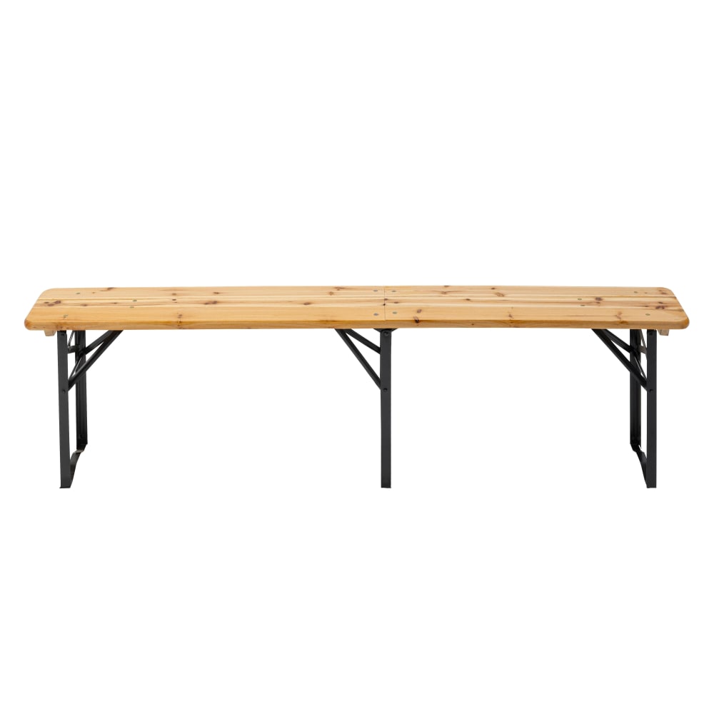 Lot de 2 bancs pliants brasserie en bois 180 cm