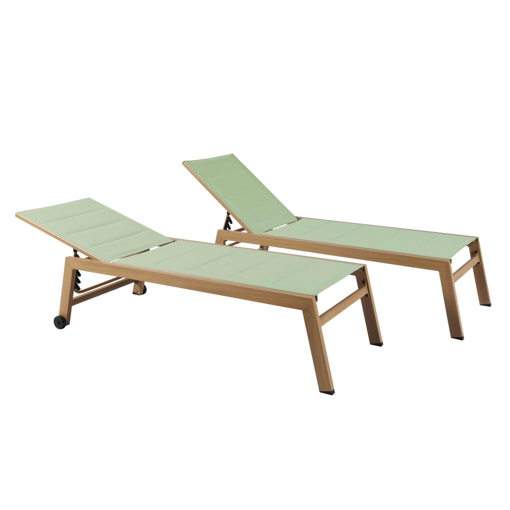 Lot 2 bains soleil - sauge