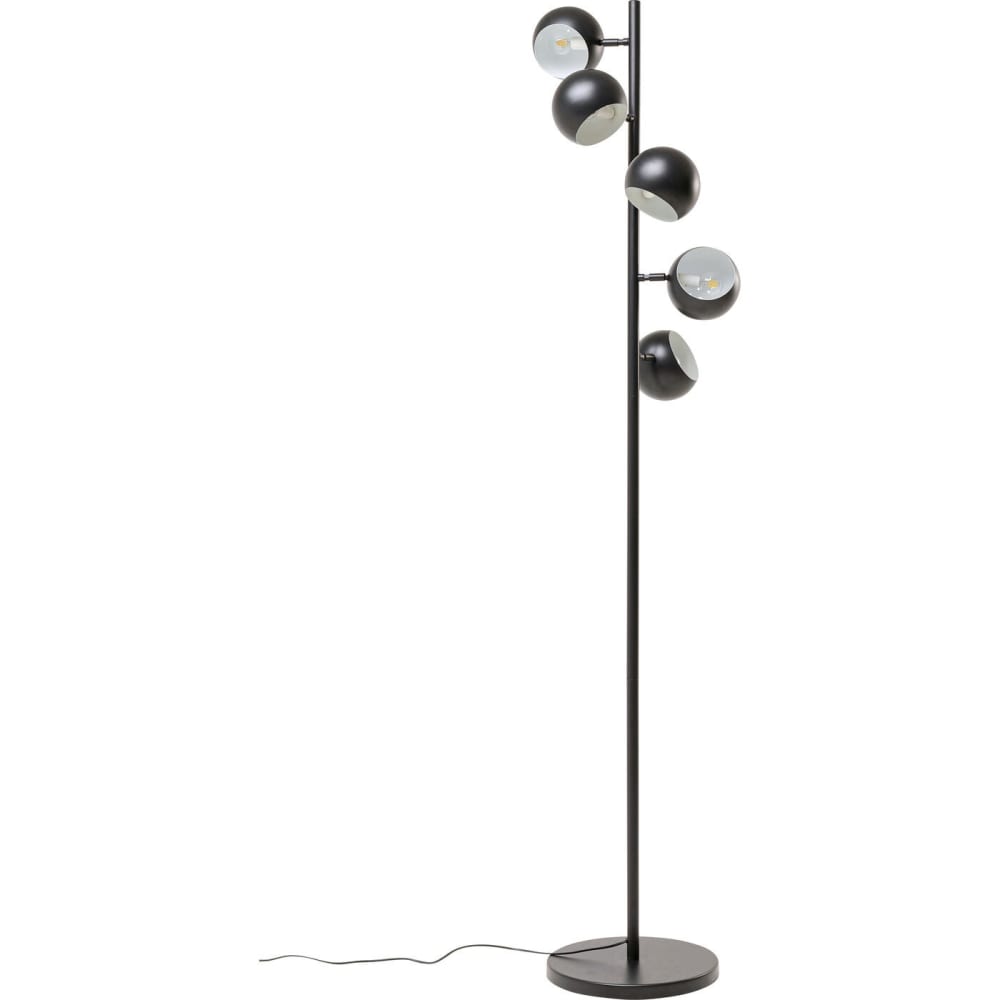Kare Design Lampadaire 5 abat-jours en acier noir h180 style contemporain