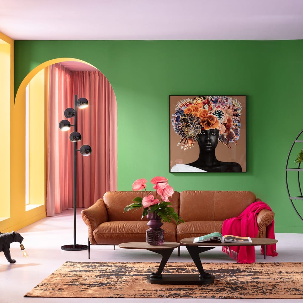 Lampadaire 5 abat-jours en acier noir h180 - Maisons du Monde