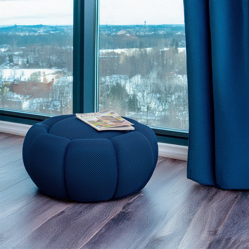 Pouf Peppo Bloom bleu Kare Design