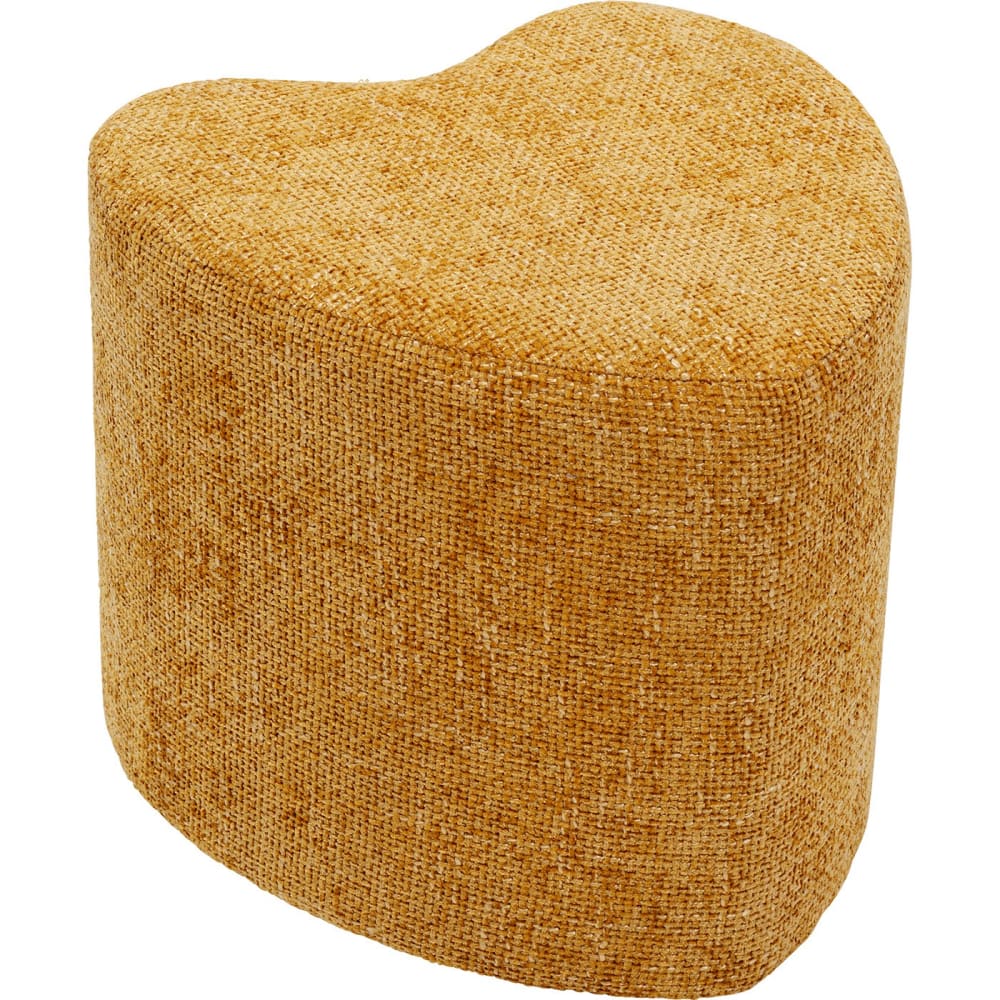 Tabouret forme de coeur en polyester jaune Tabouret forme de coeur en polyester jaune
