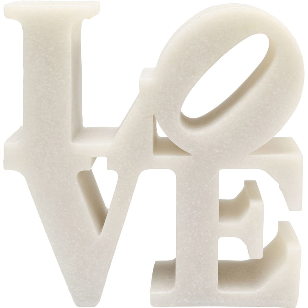 Statuette love en polygrès blanc