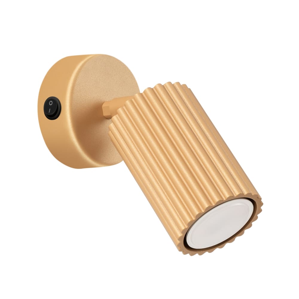 Applique aluminium doré 16 cm