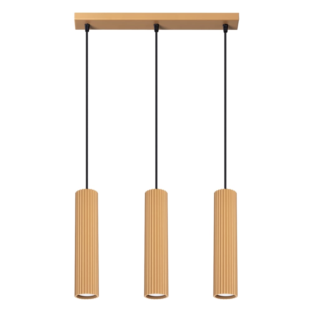 Lampe à suspension aluminium l'or H 98 cm