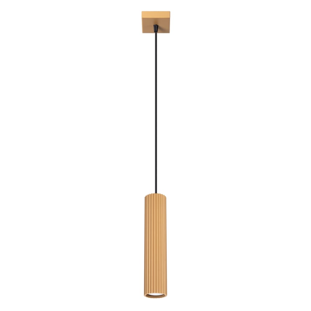 Lampe à suspension aluminium l'or H 118 cm