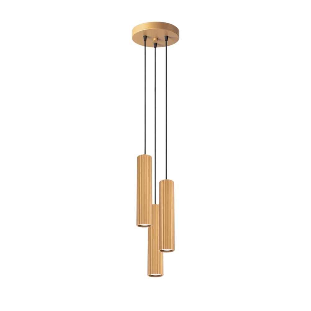 Lampe à suspension aluminium l'or H 108 cm