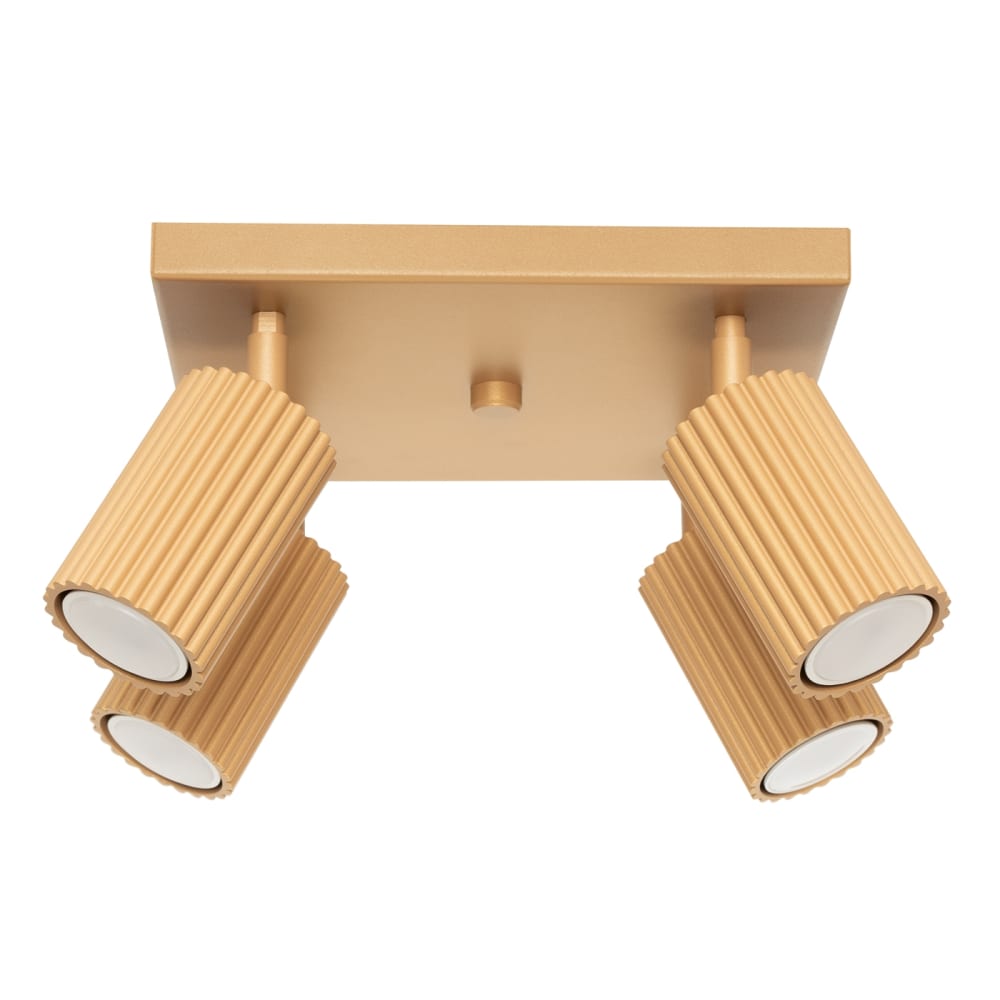 Plafonnier aluminium l'or H 17 cm